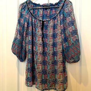 Tolani silk blouse size large